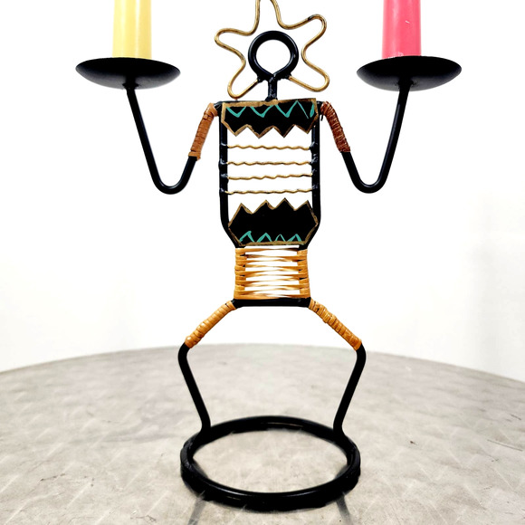 Vintage Laurids Lonborg Balancing Candlestick Man Tribal MCM Mid-Century Modern - Picture 11 of 16